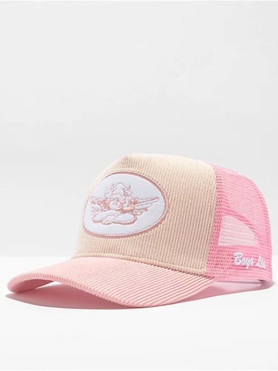 Boys Lie Pink Corduroy Trucker Hat main image 4
